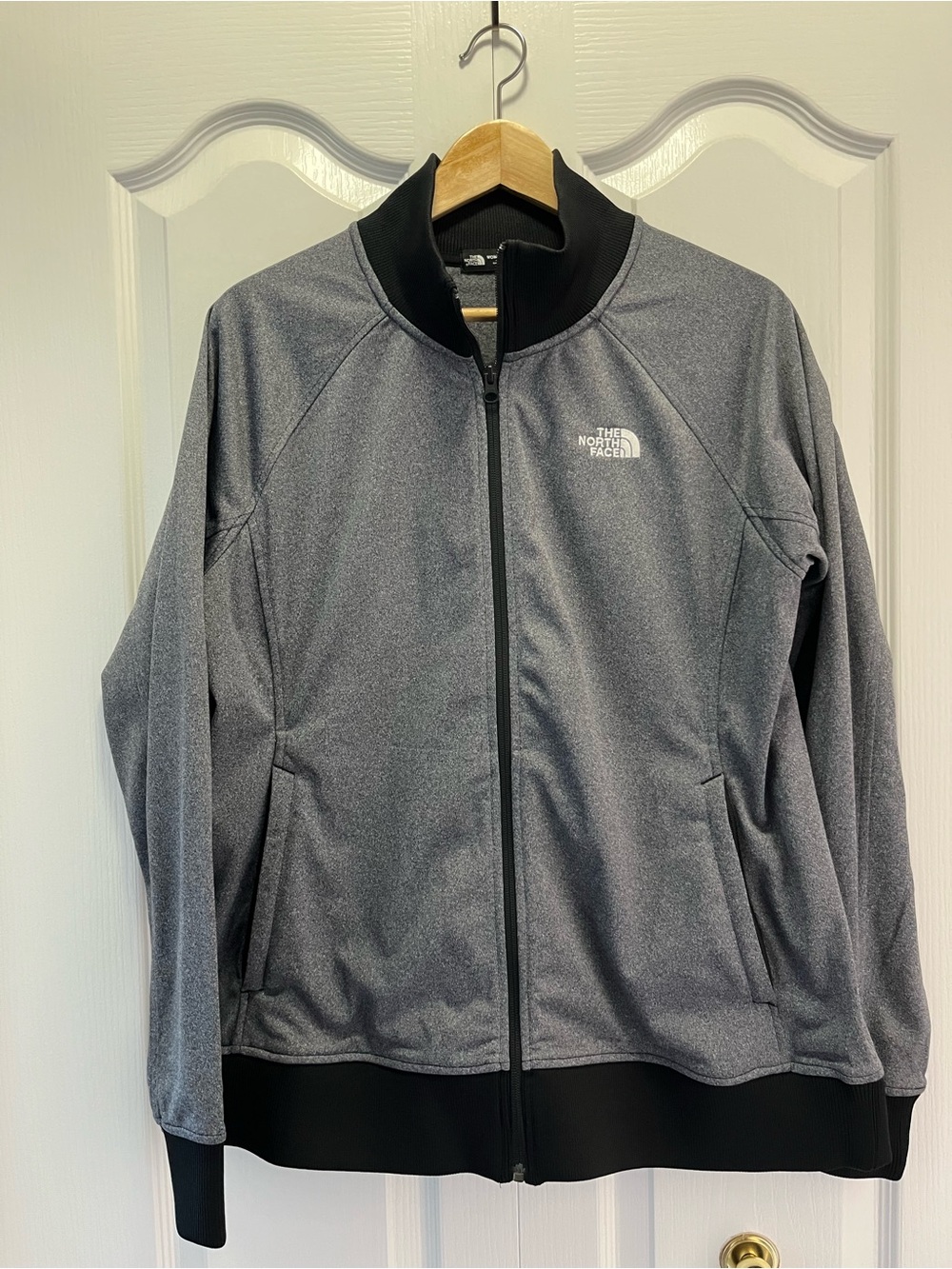 The North Face Gray and Black Zip-Up Jacket